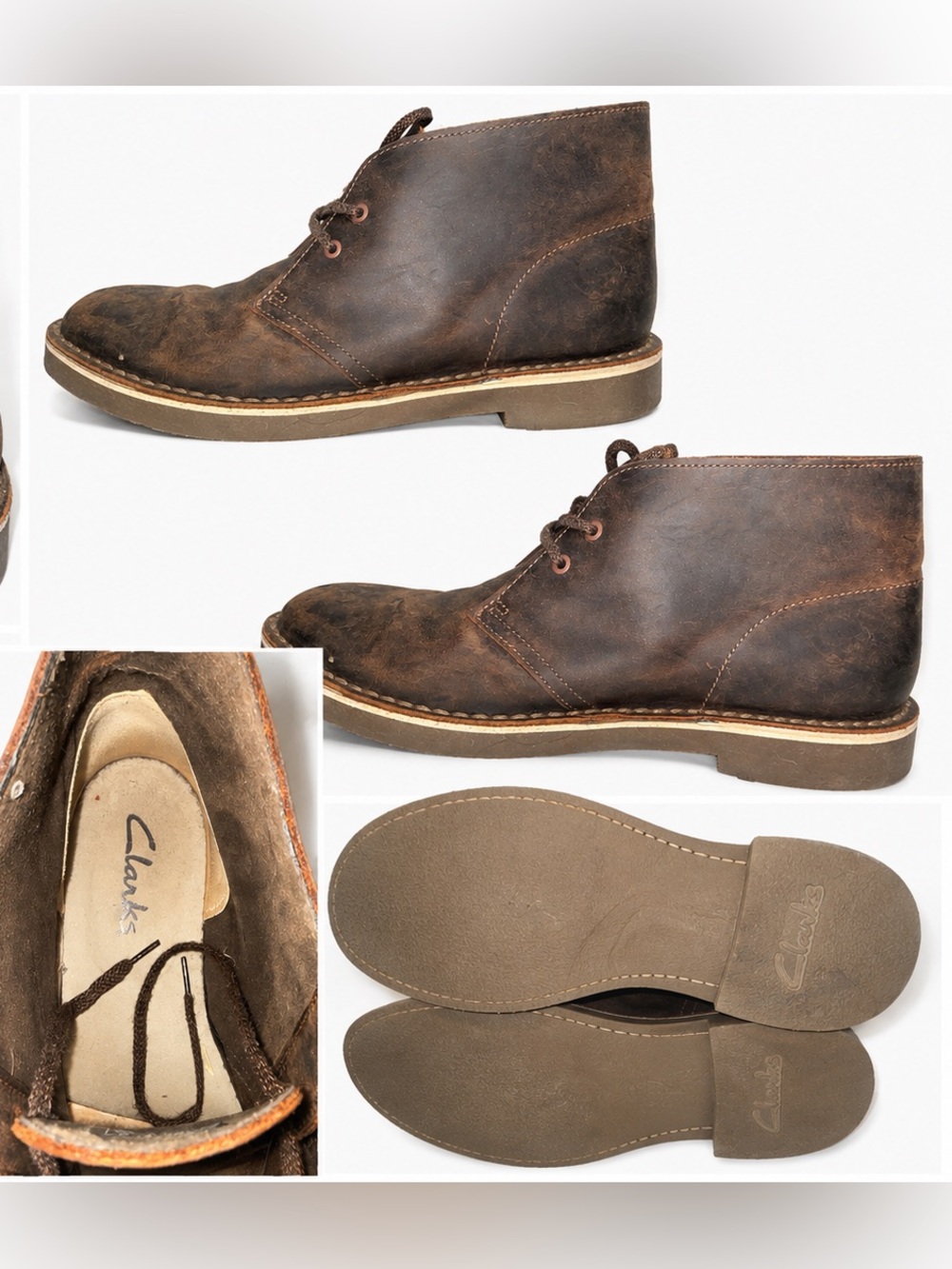 Clarks Men's Dark Brown Leather Chukka Boots